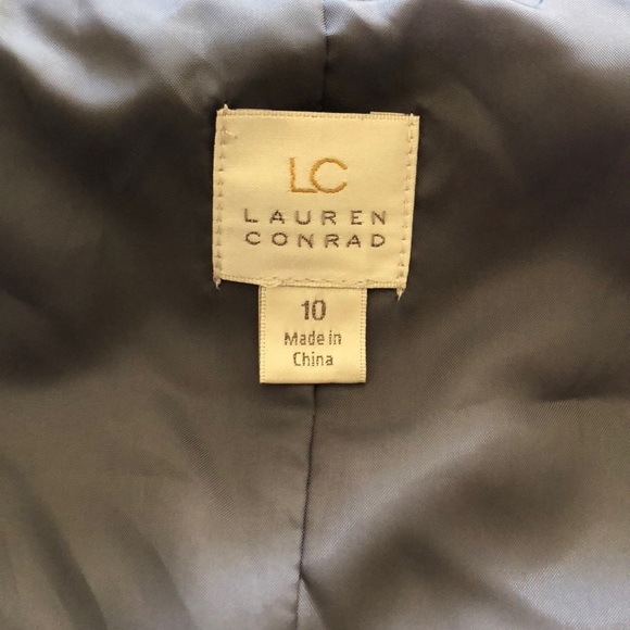 Lauren Conrad Size 10 slate blue/gray suede vest - Picture 8 of 8